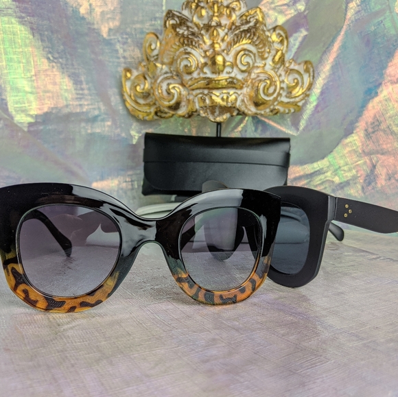 Cat Eye Frame Sunglasses Vintage Style Retro Sexy - Picture 12 of 17